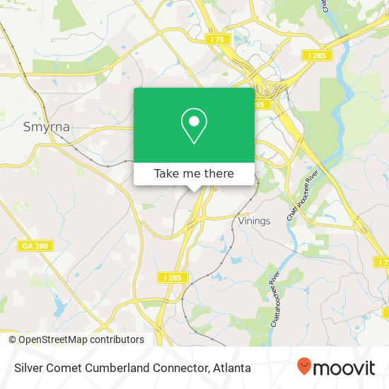 Mapa de Silver Comet Cumberland Connector