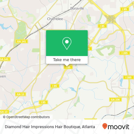 Mapa de Diamond Hair Impressions Hair Boutique