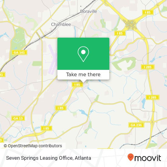 Seven Springs Leasing Office map