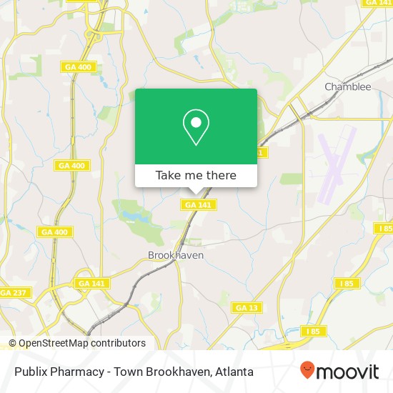 Publix Pharmacy - Town Brookhaven map