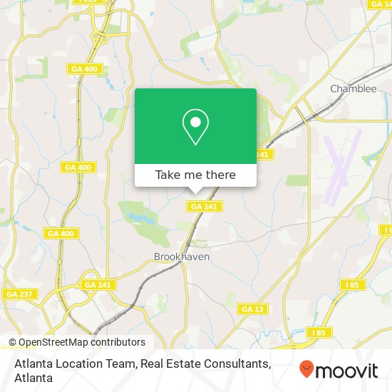 Atlanta Location Team, Real Estate Consultants map
