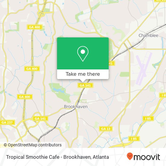 Tropical Smoothie Cafe - Brookhaven map