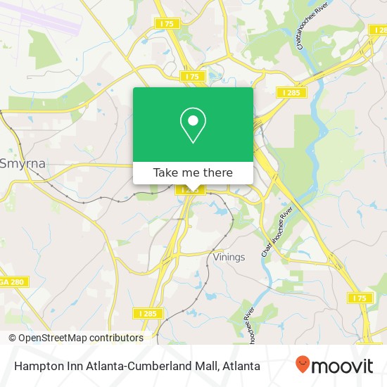 Hampton Inn Atlanta-Cumberland Mall map