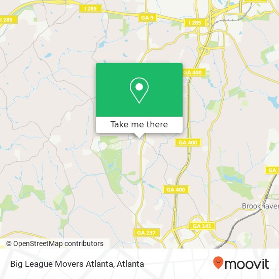 Mapa de Big League Movers Atlanta