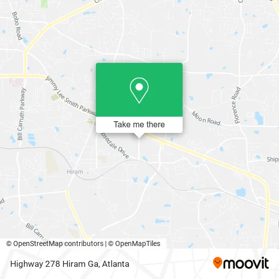 Mapa de Highway 278 Hiram Ga