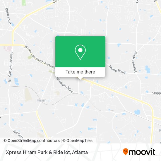 Mapa de Xpress Hiram Park & Ride lot