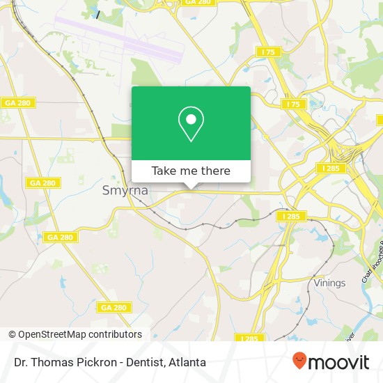 Dr. Thomas  Pickron - Dentist map