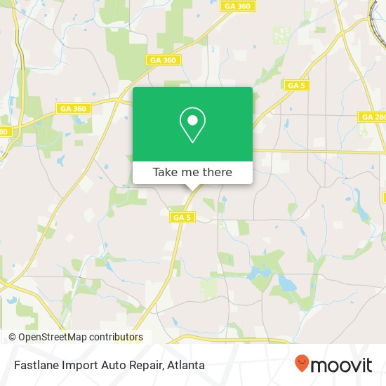 Mapa de Fastlane Import Auto Repair