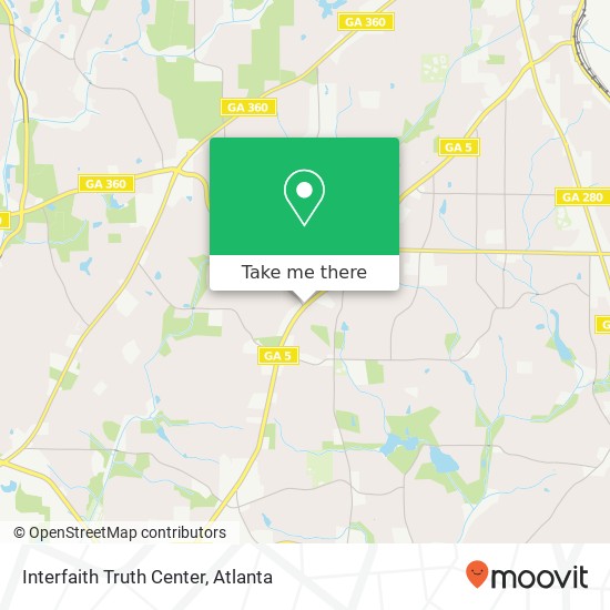 Interfaith Truth Center map