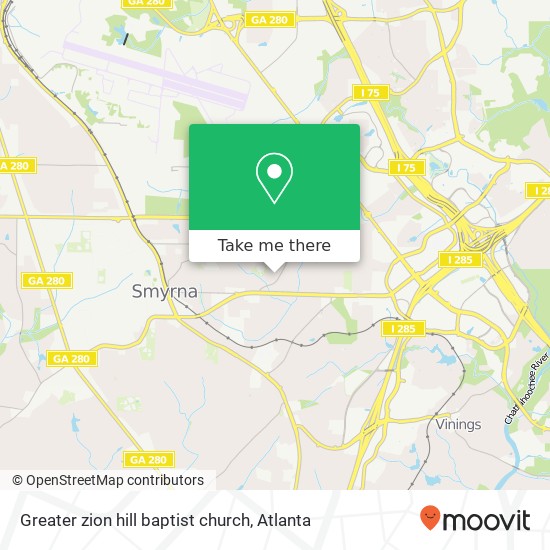 Mapa de Greater zion hill baptist church