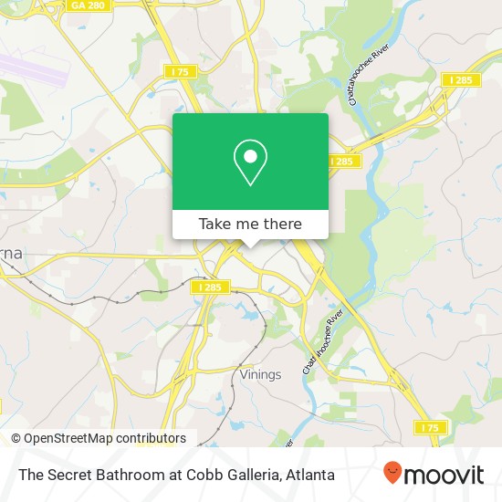The Secret Bathroom at Cobb Galleria map