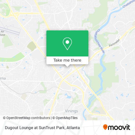 Dugout Lounge at SunTrust Park map