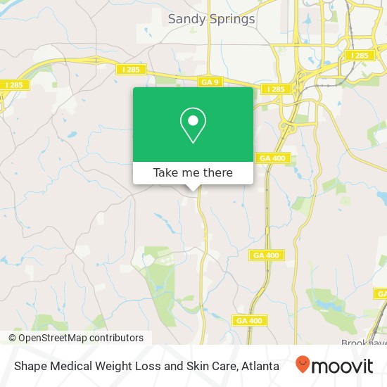 Mapa de Shape Medical Weight Loss and Skin Care