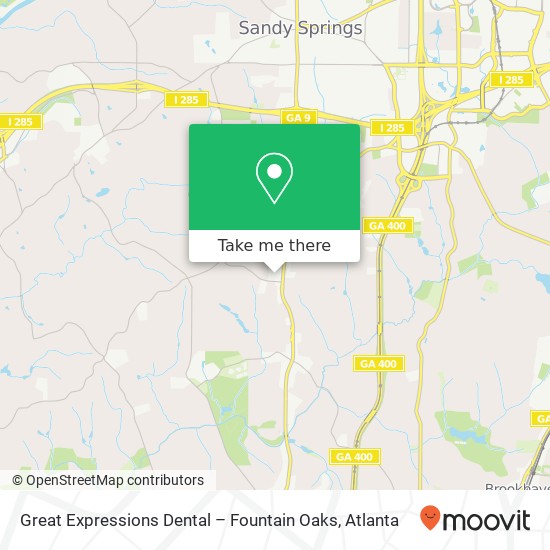 Mapa de Great Expressions Dental – Fountain Oaks