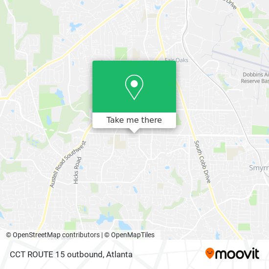 CCT ROUTE 15 outbound map