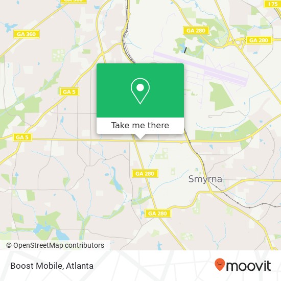 Mapa de Boost Mobile