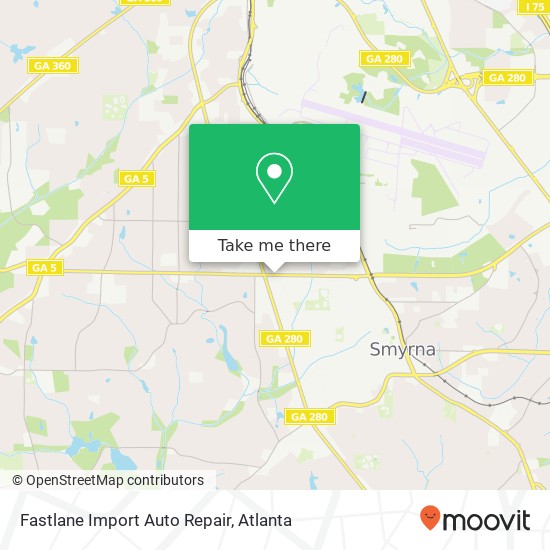 Mapa de Fastlane Import Auto Repair