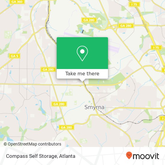 Compass Self Storage map