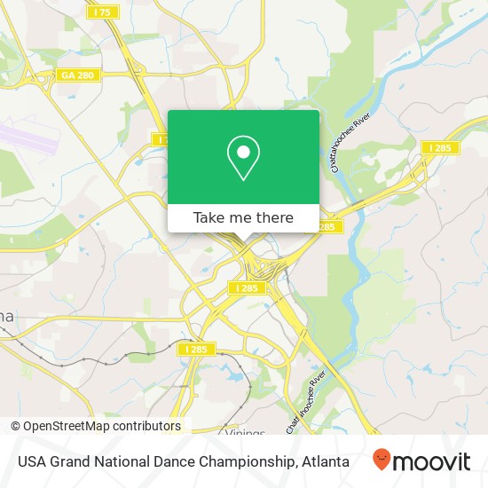 USA Grand National Dance Championship map