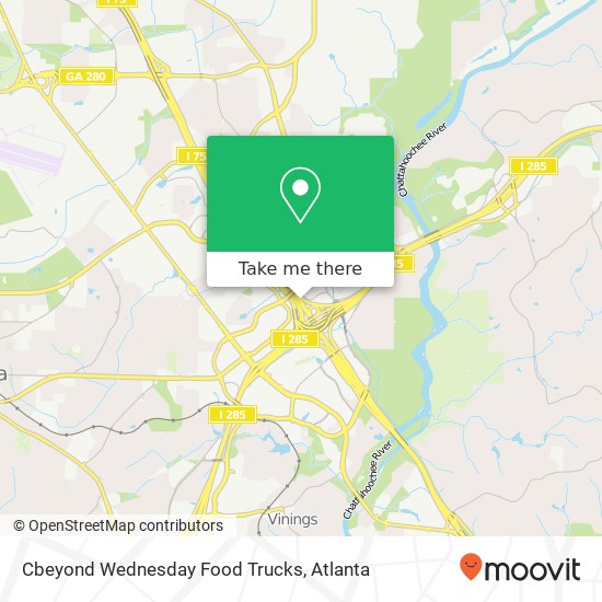 Cbeyond Wednesday Food Trucks map