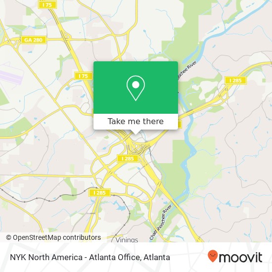 NYK North America - Atlanta Office map