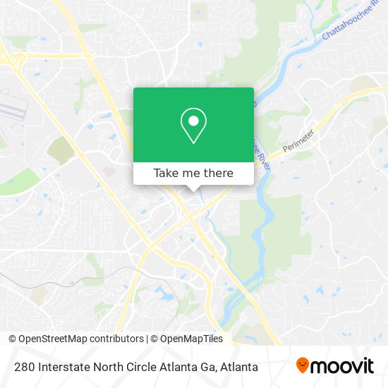 Mapa de 280 Interstate North Circle Atlanta Ga