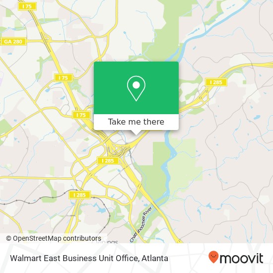 Walmart East Business Unit Office map