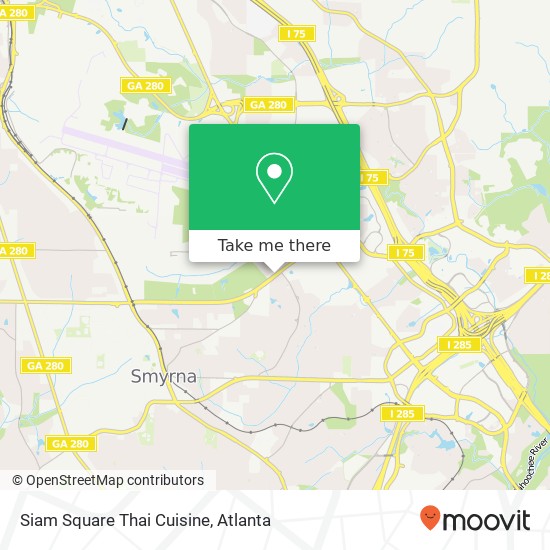 Siam Square Thai Cuisine map