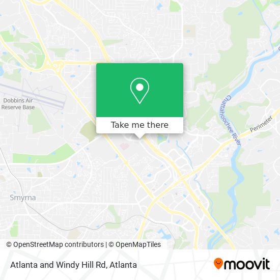 Atlanta and Windy Hill Rd map