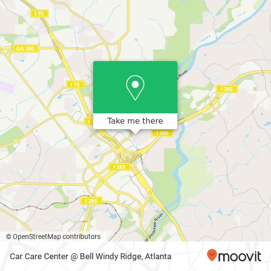 Mapa de Car Care Center @ Bell Windy Ridge