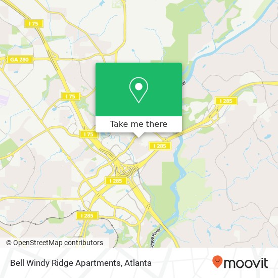 Mapa de Bell Windy Ridge Apartments