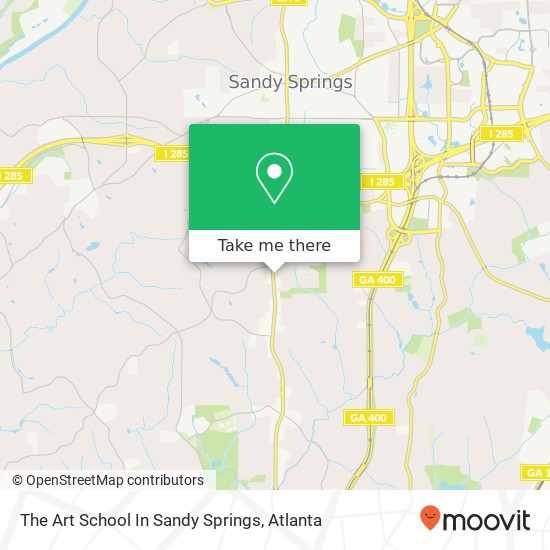 The Art School In Sandy Springs map