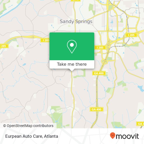 Eurpean Auto Care map