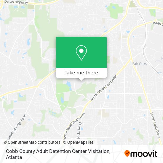 Cobb County Adult Detention Center Visitation map