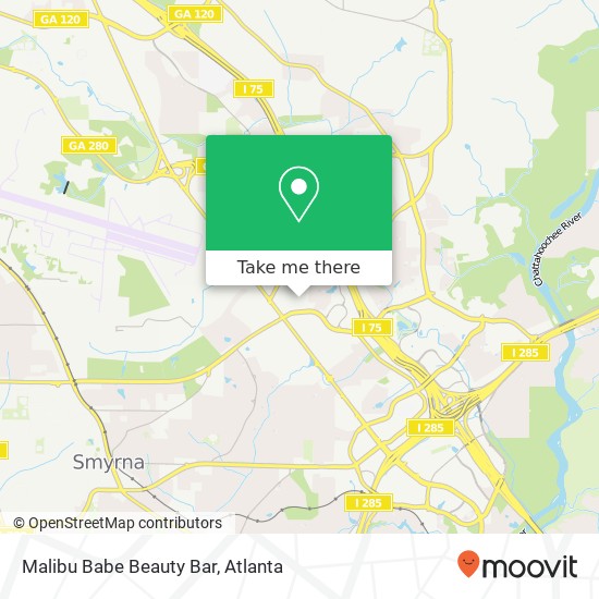 Malibu Babe Beauty Bar map