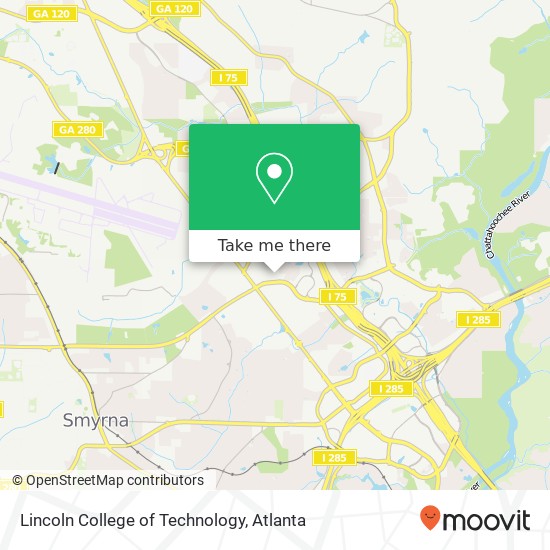 Mapa de Lincoln College of Technology