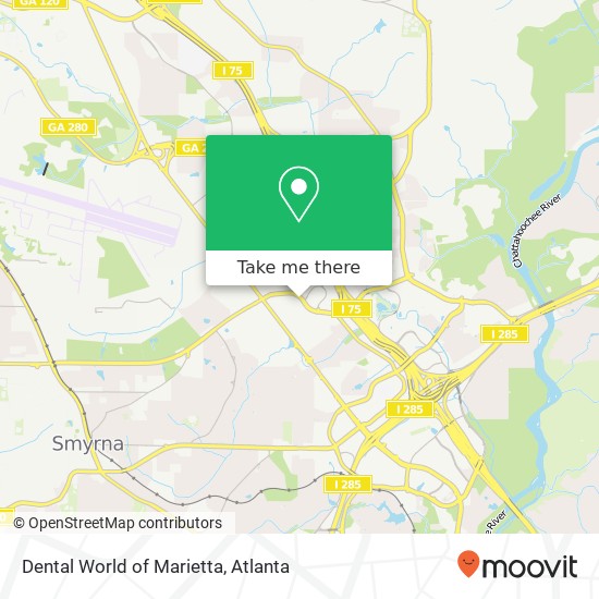 Mapa de Dental World of Marietta