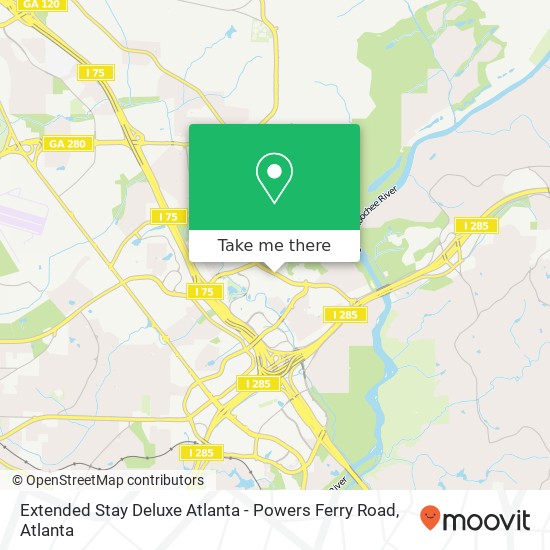 Extended Stay Deluxe Atlanta - Powers Ferry Road map