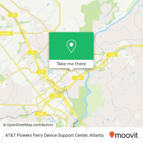 Mapa de AT&T Powers Ferry Device Support Center