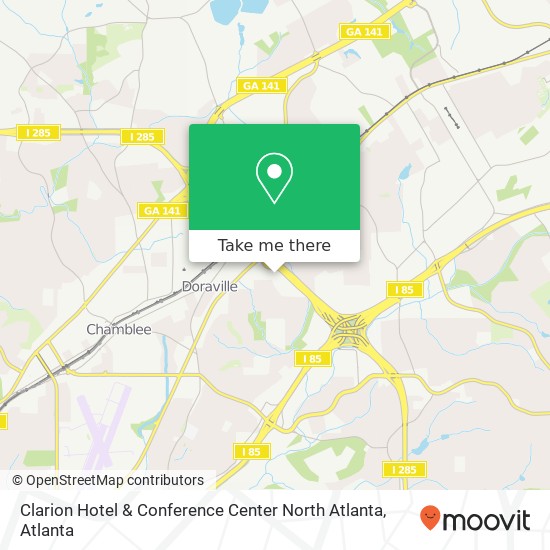 Clarion Hotel & Conference Center North Atlanta map