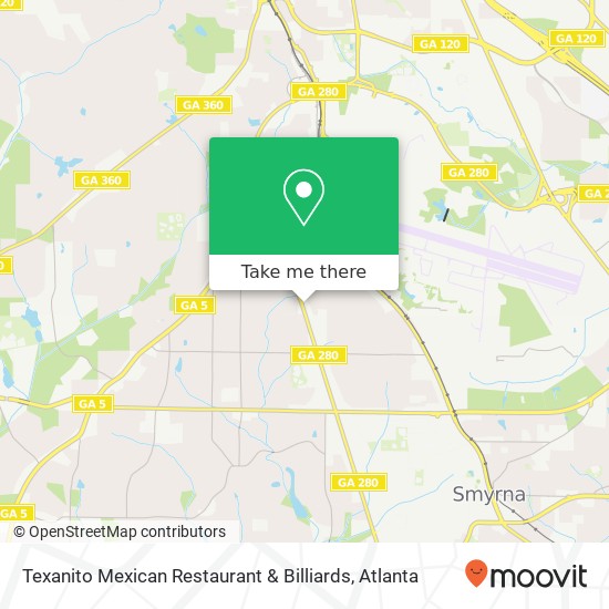 Texanito Mexican Restaurant & Billiards map