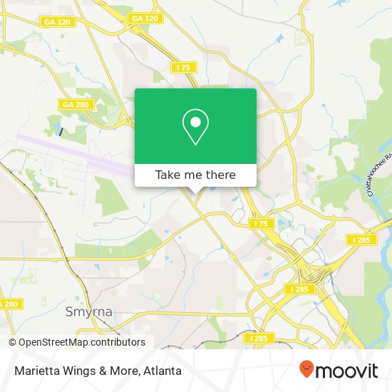 Mapa de Marietta Wings & More