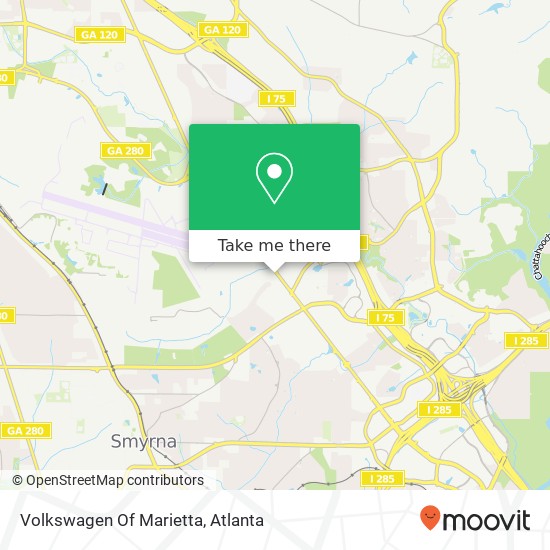 Volkswagen Of Marietta map