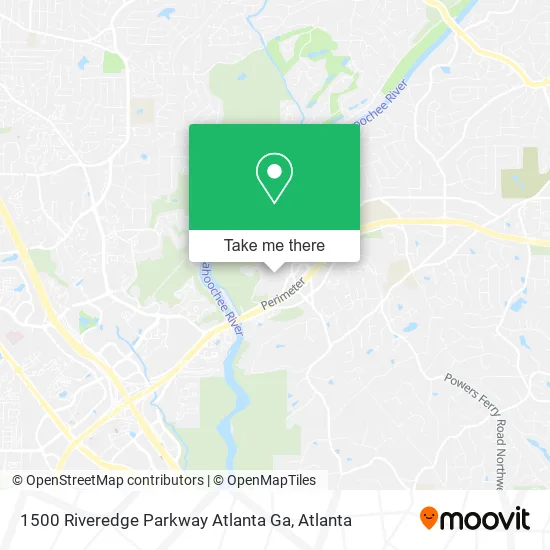 Mapa de 1500 Riveredge Parkway Atlanta Ga