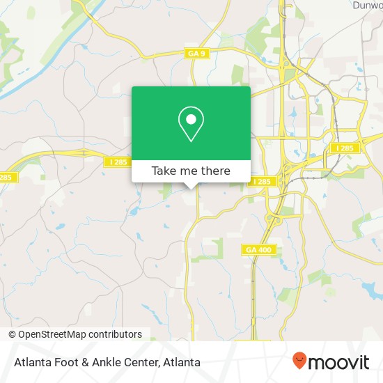 Mapa de Atlanta Foot & Ankle Center