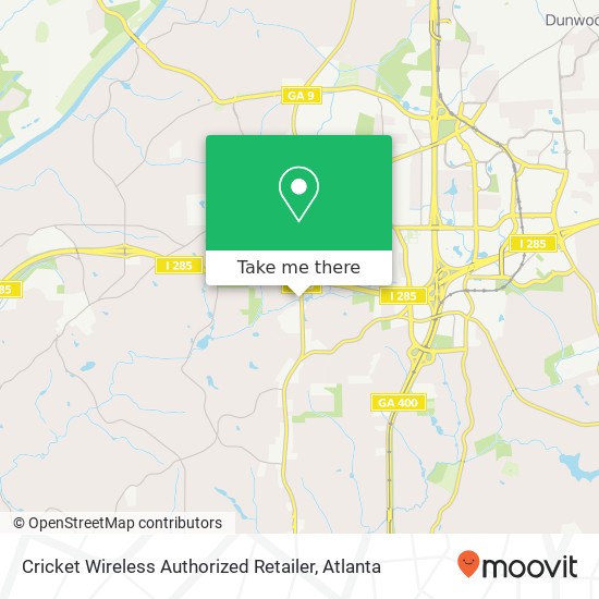 Mapa de Cricket Wireless Authorized Retailer