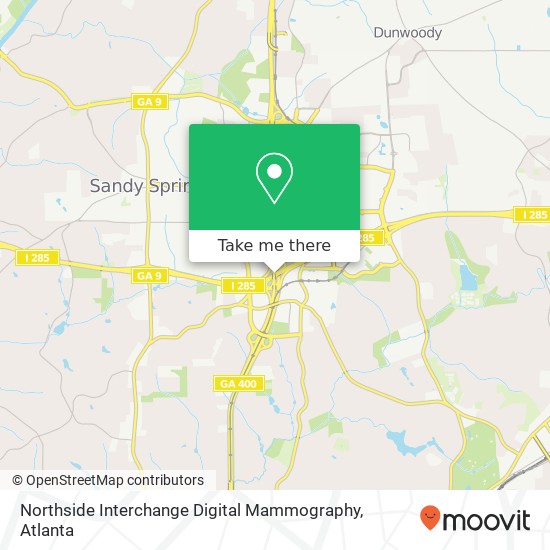 Northside Interchange Digital Mammography map