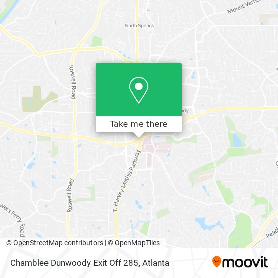 Chamblee Dunwoody Exit Off 285 map