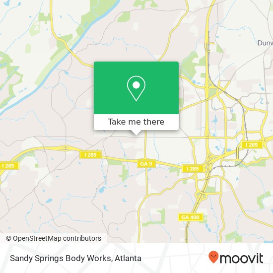 Sandy Springs Body Works map