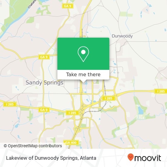 Lakeview of Dunwoody Springs map